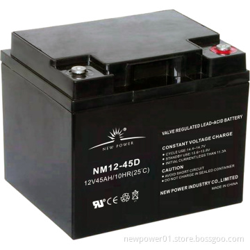 12V 45ah High Quality Battery/ Deep Cycle AGM Battery (NM12-45D)